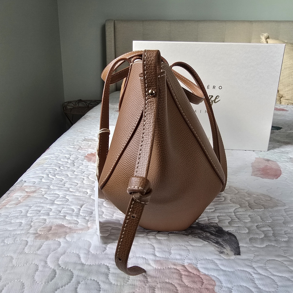 Cyme Mini | Douze Mini Edition Textured Camel Handbag - Picture 4 of 16